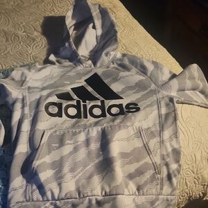 Adidas Kids White Hoodie